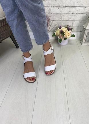 Белые сандалии босоножки2 фото