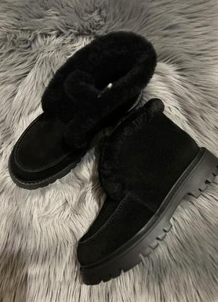 Лоферы угги ботинки натуральные замша зима турция lonza