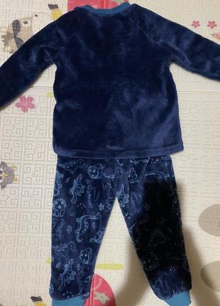 Тепла махрова піжама на 2-3 роки4 фото
