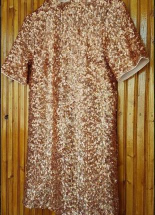 Эффектное блестящее вечернее платье мини h&amp;m в пайетках.