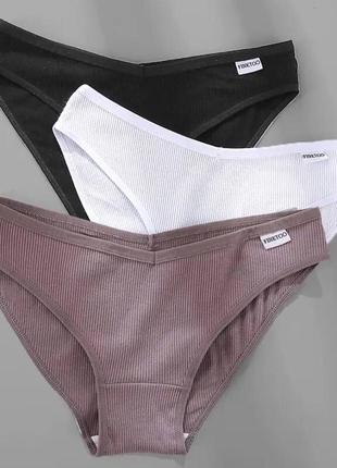 Трусики жіночі в рубчик (комплект 3 шт.)