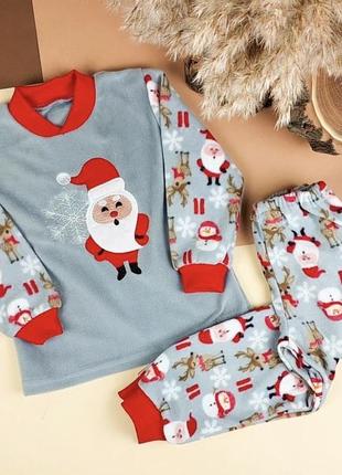 Дитяча новорічна піжама фліс1 фото