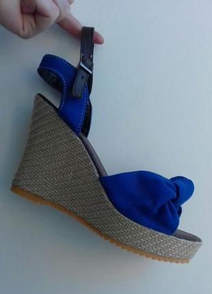 Акція!!! 1+1=3 сині босоніжки на платформі