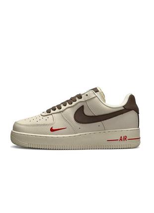 Жіночі зимові кросівки найк nike air force 1 winter beige brown