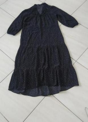 Платье черное в горошек zara
