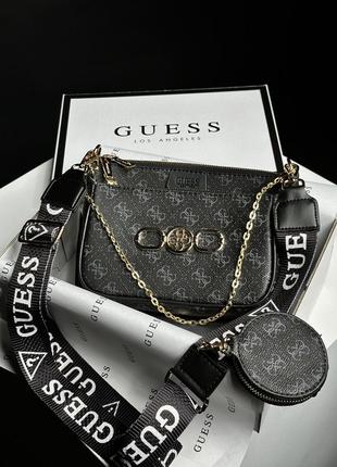 Сумка guess pochette multi black/blue