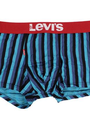 Чоловічі труси levis, приємний гладкий матеріал, широкі смужки блакитна та чорна, розмір l (підійде на m)