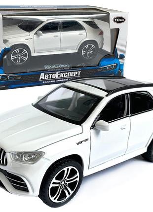 Іграшкова машинка металева mercedes-bens amg cle 63s(мерседес-бенц ) «автоексперт», біла, батар., світло, звук, відкр.двері,