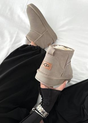 Угги угги угги угги ugg ultra mini sand suede 🤍6 фото