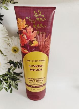 Крем для тіла sunrise woods від bath and body works