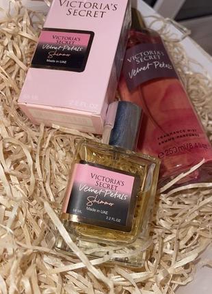 Набор парфюмированный velvet petals victoria’s secret парфюма+спрей для тела3 фото