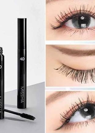 Туш для вій missha the style 4d mascara,