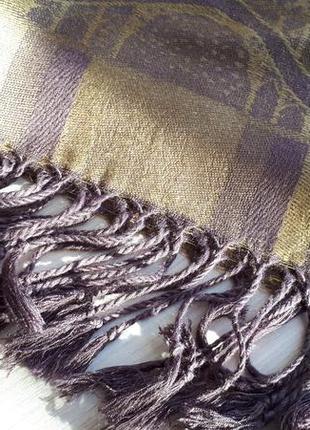 Чудесный шарф палантин шоколадного цвета кашемир7 фото