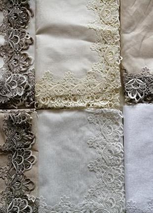 Скатертина з мереживом 110*160,140*180,150*220 в наявності кольори і розміри