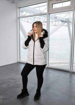 Женская ассиметричная куртка еврозима утеплитель синтепон 200 размеры 48-50;52-54;56-58;60-62.6 фото