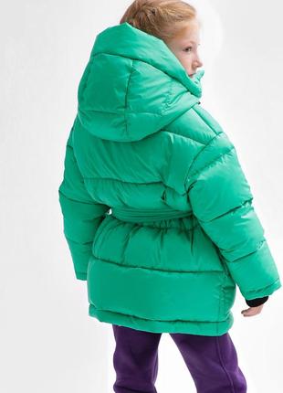 Пуховая куртка для девочек зеленая &lt;unk&gt; 750863 фото