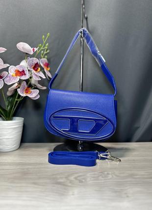Сумка маленька синя жіноча diesel сумка дизель клатч крос-боді
