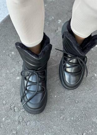Жіночі трендові зимові дуті черевики дутики угги уггі зима теплі на хутрі  36 37 38 39 40 41 розмір післяплата по предоплаті