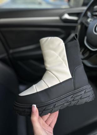 Теплі черевики - зима дутики на хутрі ❄ зимние ботинки на меху1 фото