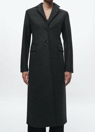 Элегантное шерстьевое пальто zw collection2 фото