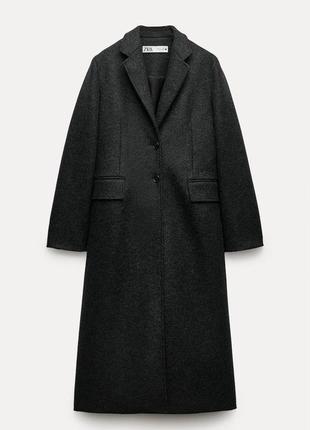 Элегантное шерстьевое пальто zw collection6 фото