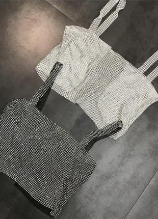 Топ с камнями блестящий для фотосессии нового года