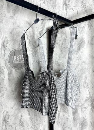 Топ с камнями блестящий для фотосессии нового года