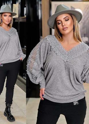 Джемпер ошатний з ангорки з макраме 784 в різних кольорах