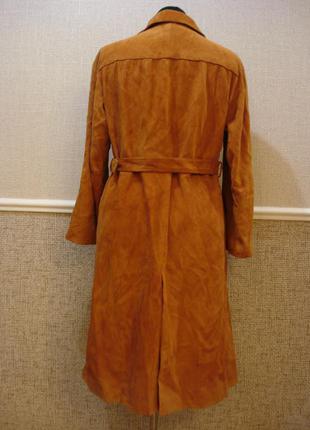Итальянское демисезонное пальто кожаное пальто осеннее пальто женский тренч размер 10/122 фото