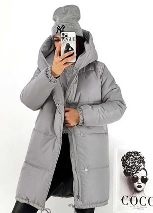 Зимова жіноча куртка зефирка 596 в різних кольорах8 фото