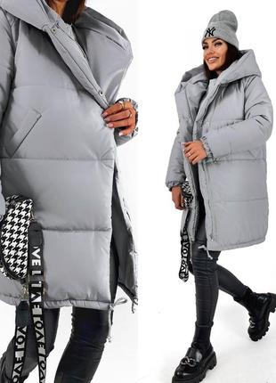 Зимова жіноча куртка зефирка 596 в різних кольорах7 фото