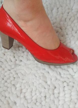 Красные кожаные босоножки,туфли 38р  ara4 фото