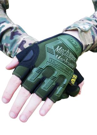 Рукавиці тактичні безпалі mechanix mxk-2 олива2 фото