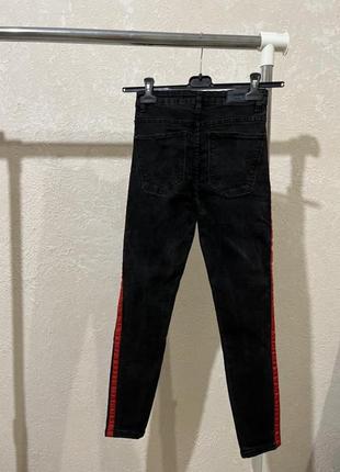 Черные джинсы скинни / черные джинсы женские / зауженные джинсы черные5 фото