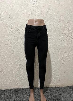Черные джинсы скинни / черные джинсы женские / зауженные джинсы черные2 фото