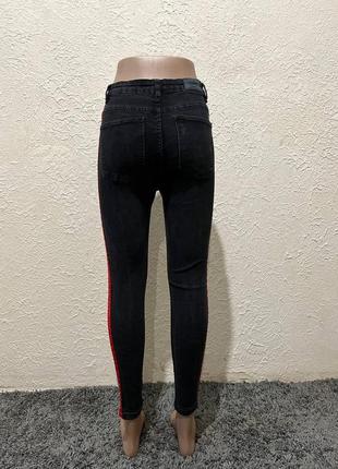 Черные джинсы скинни / черные джинсы женские / зауженные джинсы черные3 фото