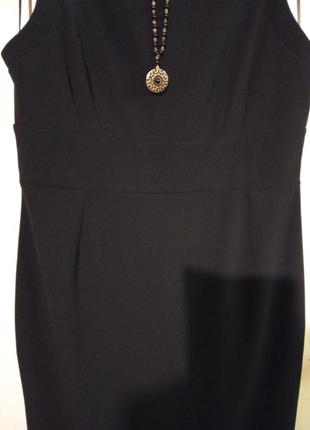 Стрейч,элегантное,офисное,чёрное платье-футляр с разрезом,большого размера,сербия,wallis5 фото