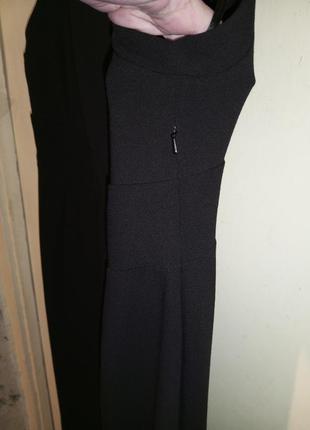 Стрейч,элегантное,офисное,чёрное платье-футляр с разрезом,большого размера,сербия,wallis8 фото
