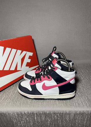 Женские высокие оригинальные кроссовки nike dunk