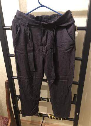 Брюки з віскози з високою талією