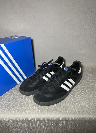 Чоловічі шкіряні оригінальні кросівки adidas samba2 фото