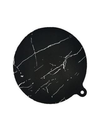 Защитная накладка для индукционных  плит, индукционный коврик  18см черный с белым рисунком1 фото