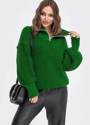 Объёмный свитер крупной вязки( 2 расцветки)3 фото