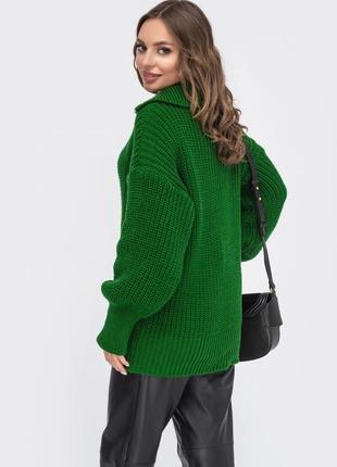 Объёмный свитер крупной вязки( 2 расцветки)2 фото