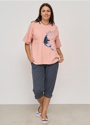 Пижама женский капри и футболка 145181 фото