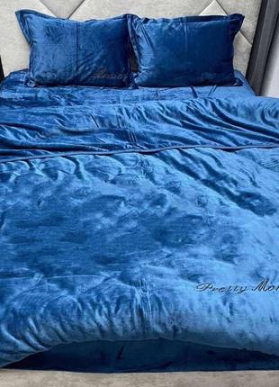 Роскошное велюровое постельное белье&nbsp; подойдет для людей с изысканным вкусом.7 фото