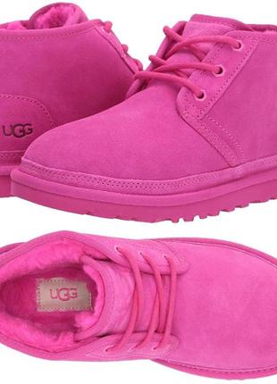 Жіночі зимові черевики, уги. ugg neumel mid top casual boots hot pink. оригінал1 фото