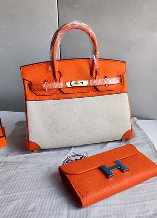 Брендовая комбинированная сумка, кожа, текстиль
