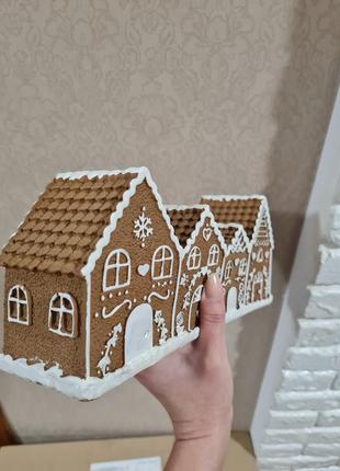 Пряничний домік, декоративний будиночок, інтер'єрні доміки/будиночки новорічні різдвяний декор