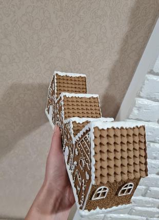 Пряничний домік, декоративний будиночок, інтер'єрні доміки/будиночки новорічні різдвяний декор